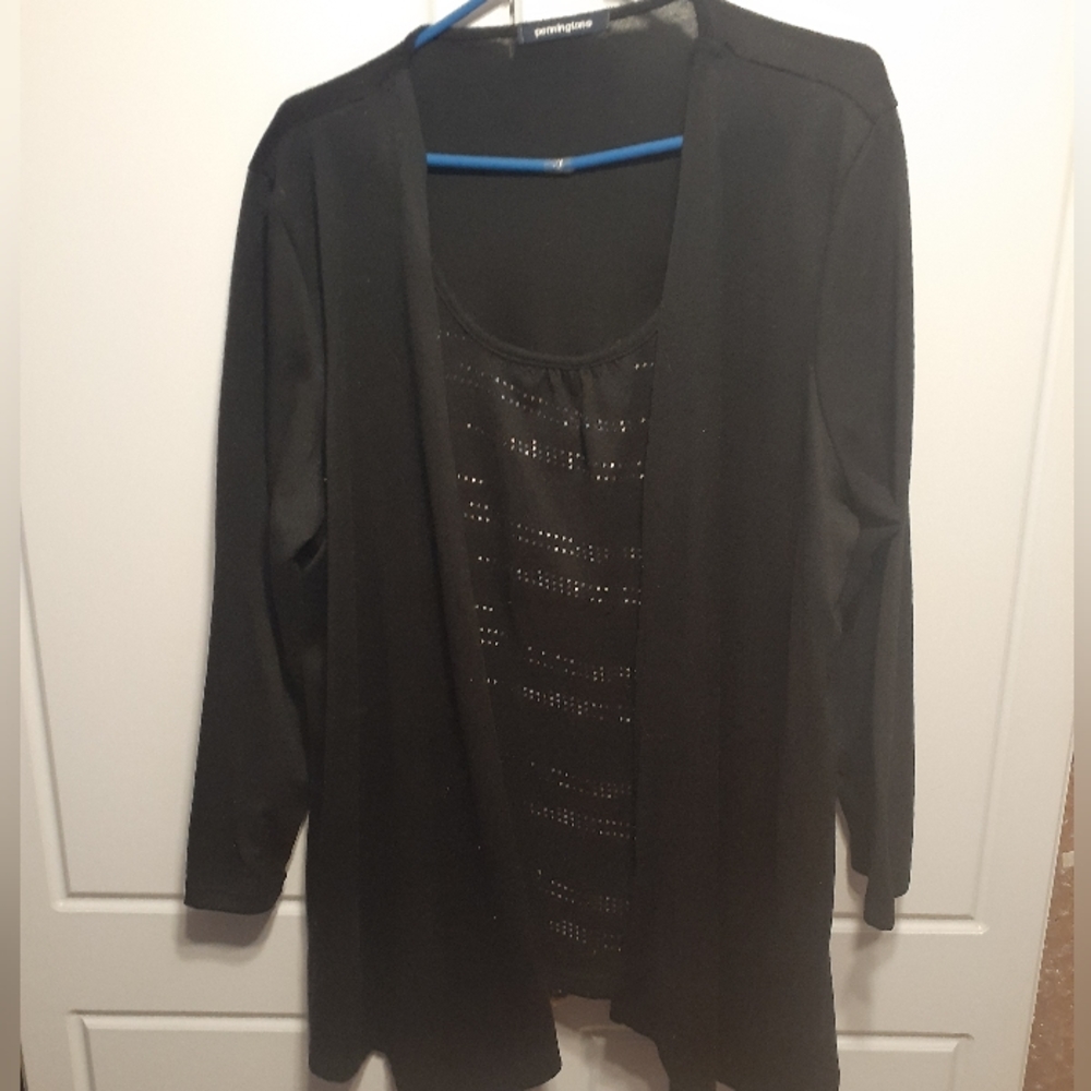 Black Sweater Fooler Top